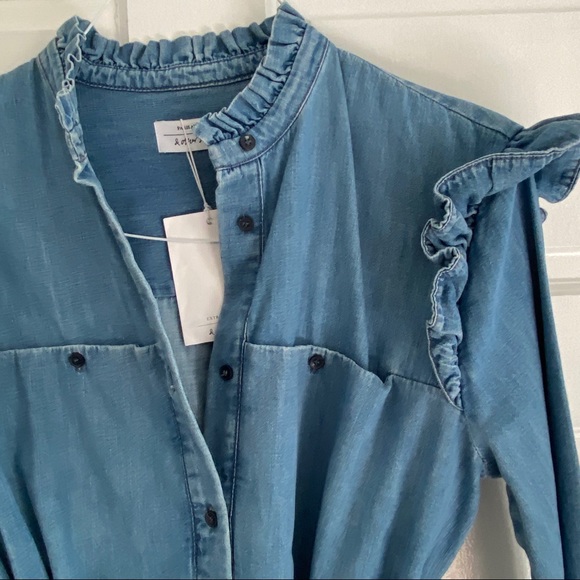 & Other Stories Climbing Flower Denim Dress Size 10 NWT - Picture 6 of 11